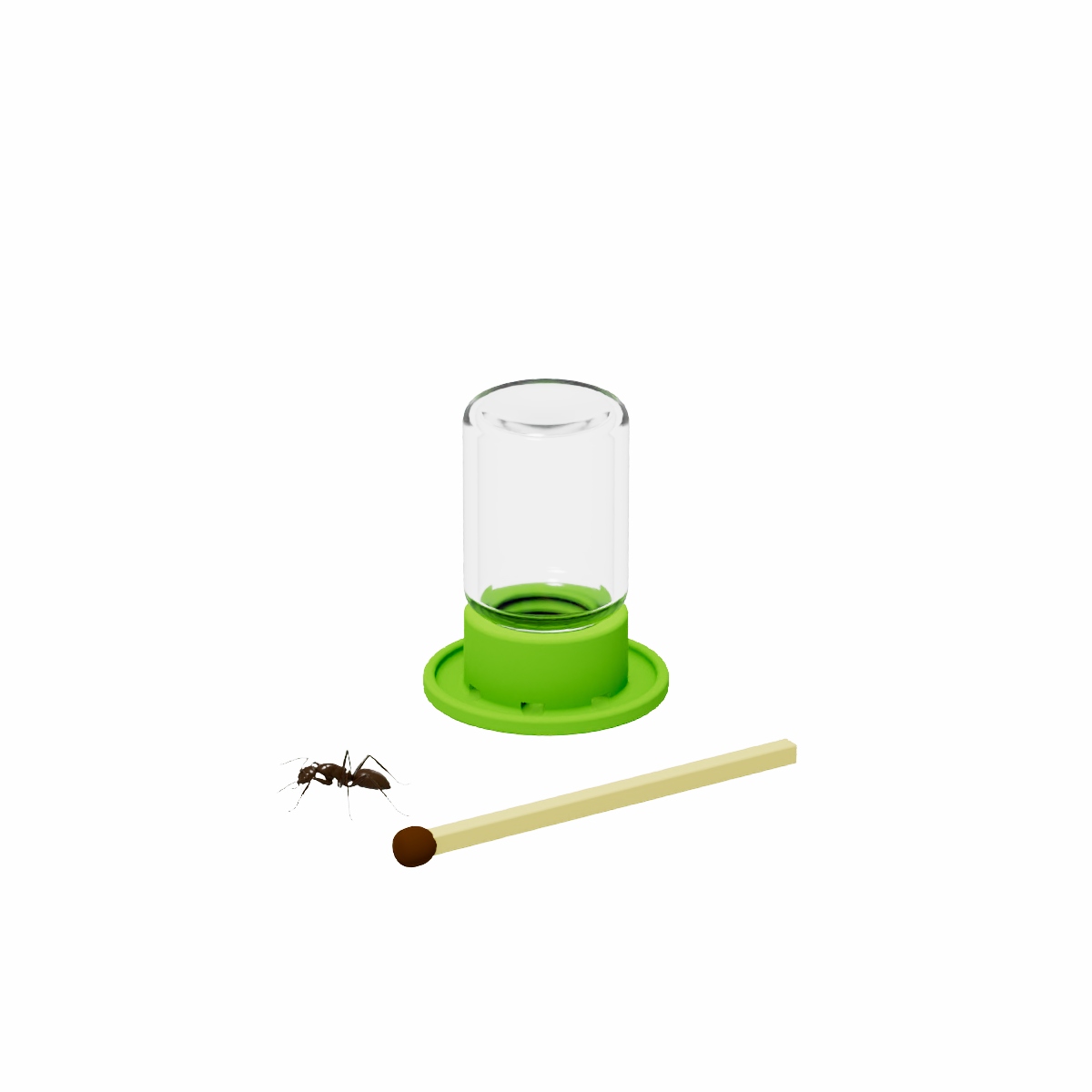 Bebedouro de vidro com prato 3ml