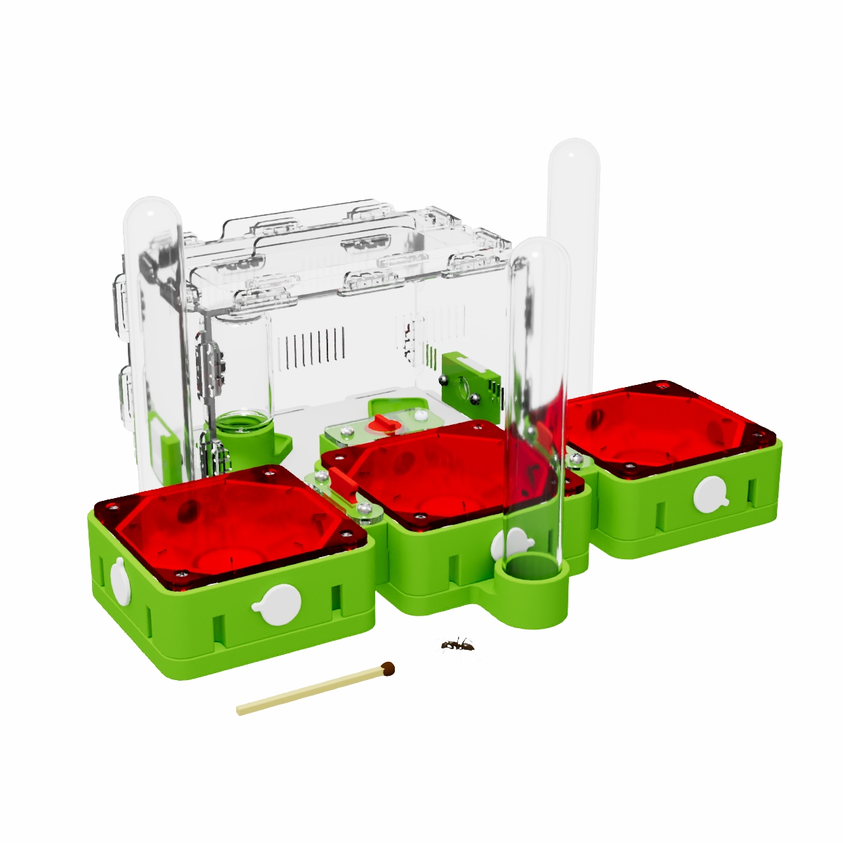 Fazenda horizontal modular com arena e 3 ninhos