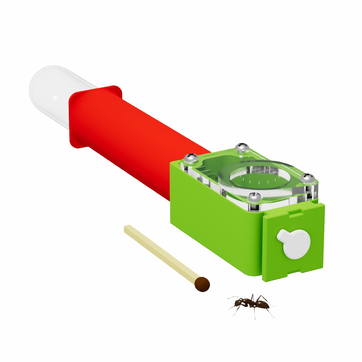 Incubadora de tubo acrilico 16x100 mm com arena nano